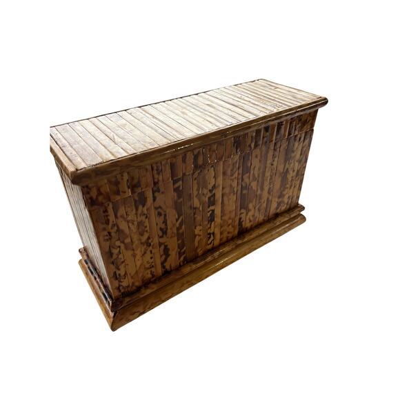 Bamboo with Faux Marble Plaque Tea Box from Peoples Republic of China - Picture 4 of 6